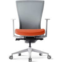 Кресло Bestuhl S10E220M (белая крестовина, серый/оранжевый)