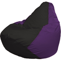 Кресло-мешок Flagman Груша Г2.1-406 (чёрный/фиолетовый)