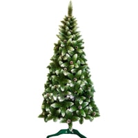 Ель Christmas Tree Таежная с белыми концами и с шишками 2.5 м