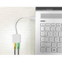 USB аудиоадаптер USBTOP USB3.1 Type-C Hi-Fi 3D 2.1/7.1 (серебристый)