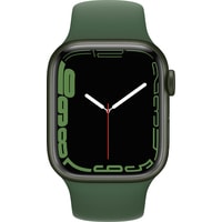 Умные часы Apple Watch Series 7 41 мм Воcстановленный by Breezy, грейд C (зеленый/зеленый клевер спортивный)