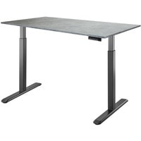 Стол для работы стоя ErgoSmart Electric Desk 1380x800x18 мм (бетон чикаго светло-серый/черный)
