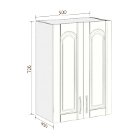 Шкаф навесной Кортекс-мебель Корнелия Ретро ВШ50 (венге светлый)