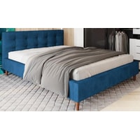 Кровать Craftmebel Texas 200x160 (вельвет, синий)