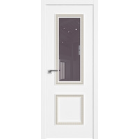 Межкомнатная дверь ProfilDoors 63SMK (белый матовый, стекло кварц, белая патина)
