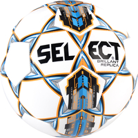 Футбольный мяч Select Brillant Replica (4 размер, белый/синий/оранжевый)