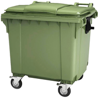Контейнер для мусора Эдванс 1100 л, с крышкой (пластик, зеленый) в Гродно