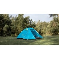 Треккинговая палатка Naturehike P-Series 4 NH18Z044-P (210T, голубой)