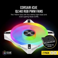 Набор вентиляторов Corsair iCUE QL140 RGB White Dual Pack CO-9050106-WW