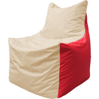 Кресло-мешок Flagman Фокс Ф2.1-145 (бежевый/красный)