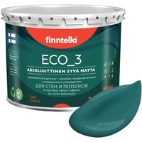 Краска Finntella Eco 3 Wash and Clean Malakiitti F-08-1-3-LG94 2.7 л (бирюзовый)