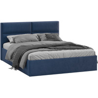 Кровать Трия Глосс универсальный тип 1 с ПМ 160x200 (микровелюр Wellmart Blue)