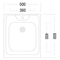 Кухонная мойка Ukinox Стандарт STD500.600 5C 0CS (с сифоном)