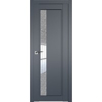 Межкомнатная дверь ProfilDoors 2.71U L 60x200 (антрацит/стекло дождь белый)