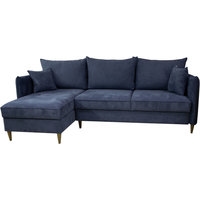 Угловой диван Letto Готланд угловой 147 см (блок независимых пружин, ткань, синий)