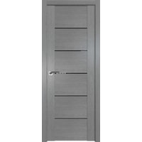 Межкомнатная дверь ProfilDoors 99XN L 80x200 (грувд серый/стекло черный триплекс)