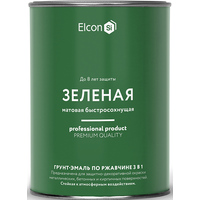 Грунт-эмаль Elcon по ржавчине 3 в 1 0.8 кг (зеленый)