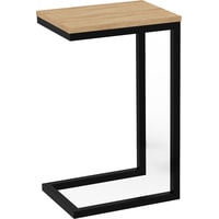 Приставной столик TMB Loft Роксет ЛДСП 300x400 (дуб небраска натуральный/черный)