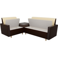 Угловой диван Mebelico Модерн 61167 (левый, бежевый/коричневый)