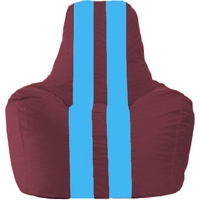 Кресло-мешок Flagman Спортинг С1.1-310 (бордовый/голубой)