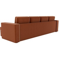 П-образный диван Лига диванов Принстон 31649 (рогожка, коричневый)