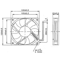 Вентилятор для корпуса Thermalright TR-FDB-12-1000
