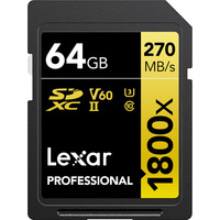 Карта памяти Lexar Professional 1800x SDXC LSD1800064G-BNNNG 64GB