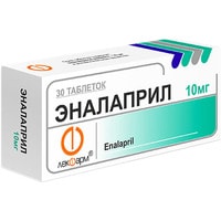 Препарат для лечения заболеваний сердечно-сосудистой системы Лекфарм Эналаприл, 10 мг, 30 табл.