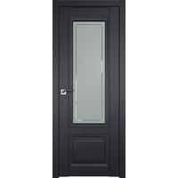 Межкомнатная дверь ProfilDoors 2.103U L 60x200 (черный матовый, стекло гравировка 4)