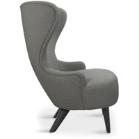 Интерьерное кресло Tom Dixon Wingback Micro Chair BL Fabric C (серый/черный) в Гродно
