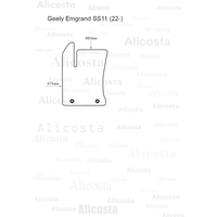 Коврик для салона авто Alicosta Geely Emgrand SS11 2022- (водительский, ЭВА 6-уг, бежевый)