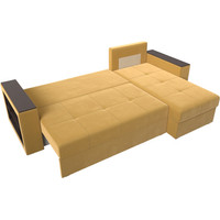 Угловой диван Лига диванов Дубай лайт правый 114165 (микровельвет желтый)