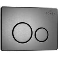 Унитаз подвесной Roxen Cube One Rimless 6 в 1 StounFix Slim 632852 (оружейная сталь/металл)