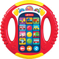Развивающая игрушка Азбукварик Музыкальный руль. Веселые машинки 3303 (красный)