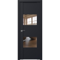 Межкомнатная дверь ProfilDoors 21U R 70x200 (черный матовый, стекло зеркало)