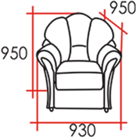 Интерьерное кресло Виктория Мебель Венера 1 Х 178 (ткань, бежевый/бордовый/желтый)