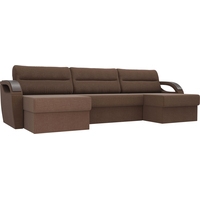 П-образный диван Лига диванов Форсайт 101210 (коричневый)