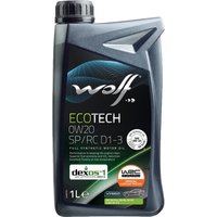 Моторное масло Wolf EcoTech 0W-20 SP/RC D1-3 1л