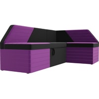 Угловой диван Mebelico Дуглас 106912 (правый, черный/фиолетовый)