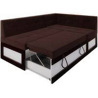 Угловой диван Мебель-АРС Нотис правый 187x82x112 (велюр шоколад HB-178 16)