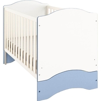 Кроватка-трансформер Polini Kids Simple 140x70 (белый/синий)