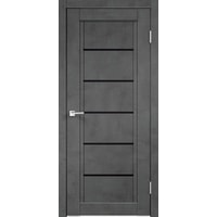 Межкомнатная дверь Velldoris Next 1 90x200 (муар темно-серый, лакобель черный) в Пинске