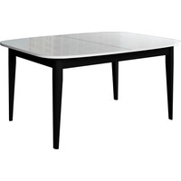 Кухонный стол Васанти плюс Партнер ПС-10 120-160x80 (белый глянец/черный)