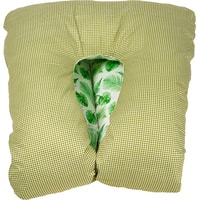 Подушка для беременных Мама рада! U-образная 280x35 двусторонняя (зеленая монстера на клетке)
