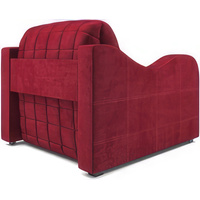 Кресло-кровать Мебель-АРС Барон №4 (бархат, красный Star Velvet 3 Dark Red)