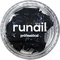 Пленка для дизайна ногтей Runail Поталь №6295 (черный)
