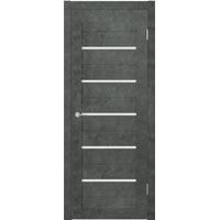 Межкомнатная дверь Юркас Stark ST1 ДО 70x200 (бетон темный, стекло мателюкс матовое) в Гомеле