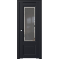 Межкомнатная дверь ProfilDoors 2.103U L 80x200 (черный матовый, стекло square матовое)