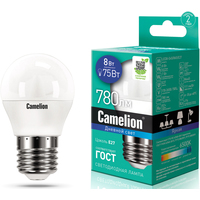 Светодиодная лампочка Camelion LED8-G45/865/E27