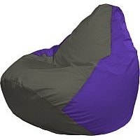 Кресло-мешок Flagman Груша Медиум Г1.1-370 (темно-серый/фиолетовый)